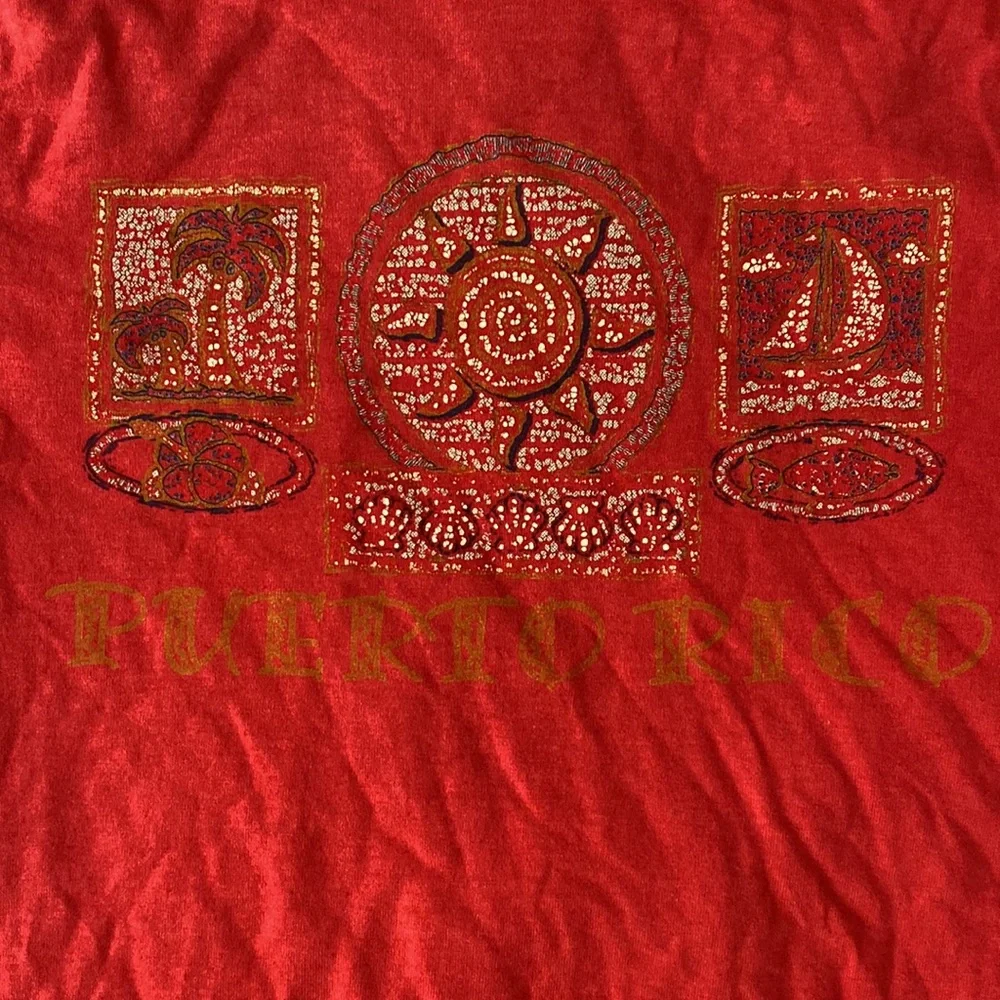 ☀️ Red ⛵️ Puerto Rico 🇵🇷 beach 🏝️ t-shirt 🌺 - Picture 4 of 15